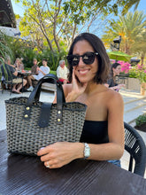 Load image into Gallery viewer, New Mini Triple Weave Bag - Leather Handles and Closure. Coming back soon!
