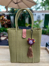 Load image into Gallery viewer, Tall Olive Bag - Camel  Leather Closure
