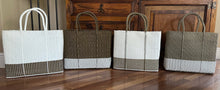 Load image into Gallery viewer, NEW Large White Copper Beach Bag With White Handles
