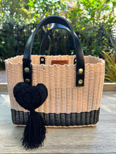 Load image into Gallery viewer, New Crema Black Bag- Black Leather Handles
