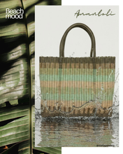 Load image into Gallery viewer, NEW Large Green Rainbow Beach Bag
