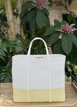 Load image into Gallery viewer, New Large Crema White Beach Bag With Braided Handles
