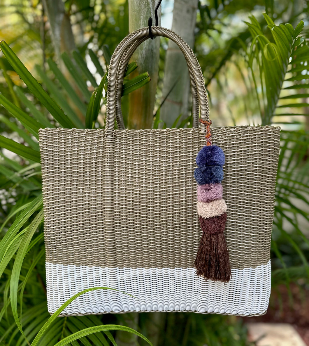 NEW Large Champagne-White Base Beach Bag