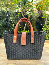 Load image into Gallery viewer, New Mini Black - Camel Leather Handles and Closure
