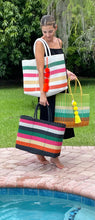 Load image into Gallery viewer, X-Large Black/White Rainbow Tote Bag
