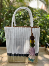 Load image into Gallery viewer, New White/ Black/ Beige Tall Tote Bag (2 Styles ,fully lined or unlined )
