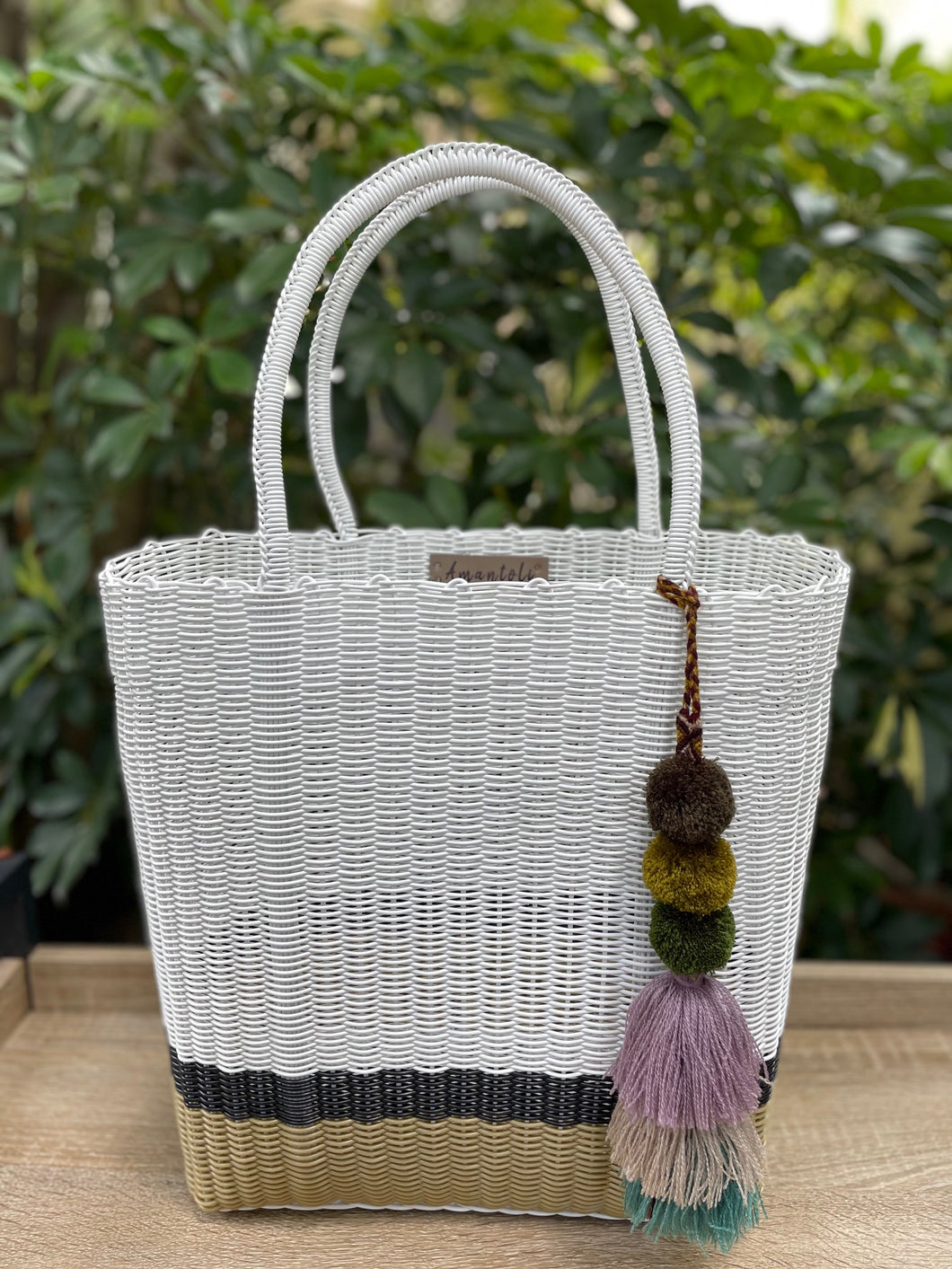 New White/ Black/ Beige Tall Tote Bag (2 Styles ,fully lined or unlined )