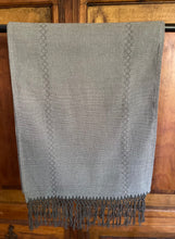 Load image into Gallery viewer, Isthmus Steel Gray table Runner/ Bed End Loose Fringe trim
