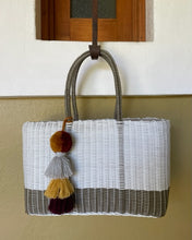 Load image into Gallery viewer, White/ Champagne base Tote Bag
